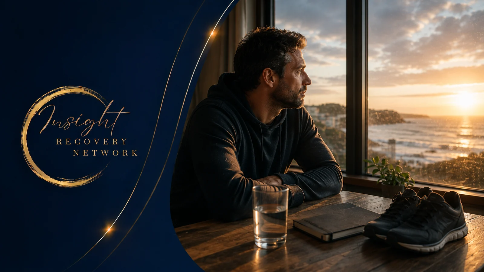 Person reflecting by a window while beginning recovery from cocaine addiction.