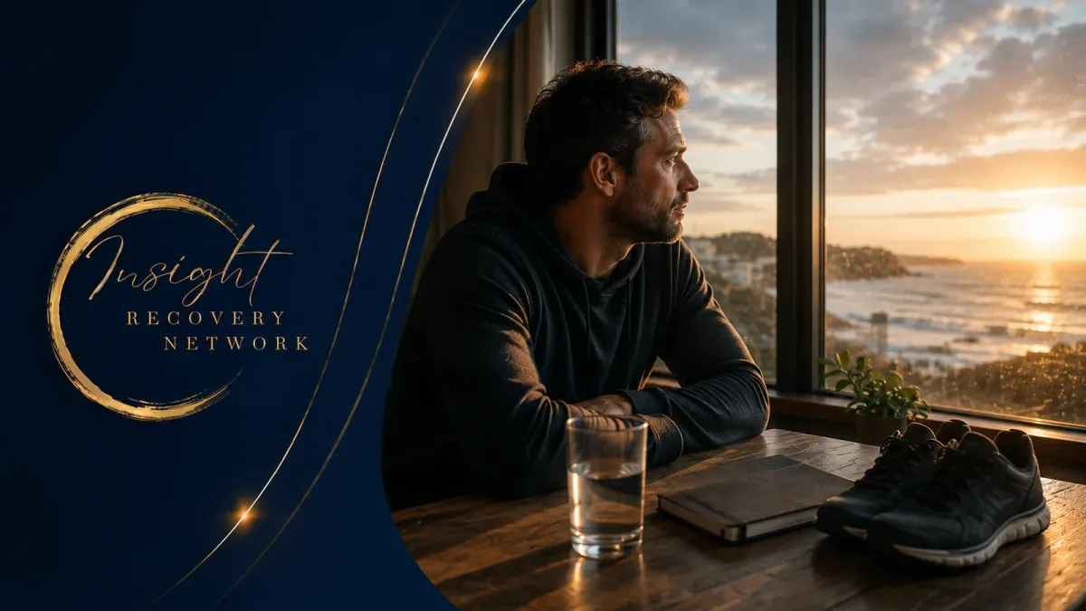 Person reflecting by a window while beginning recovery from cocaine addiction.