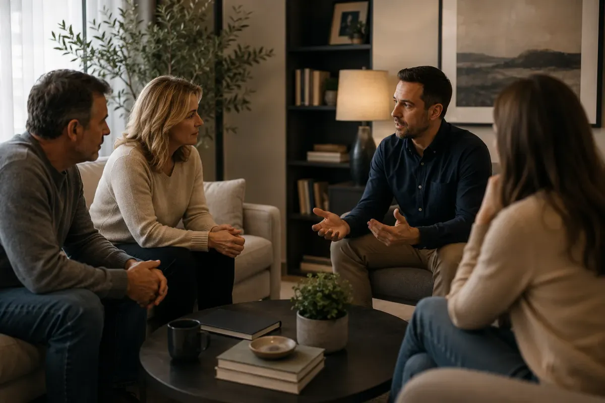 A private family addiction consultation with an experienced adviser